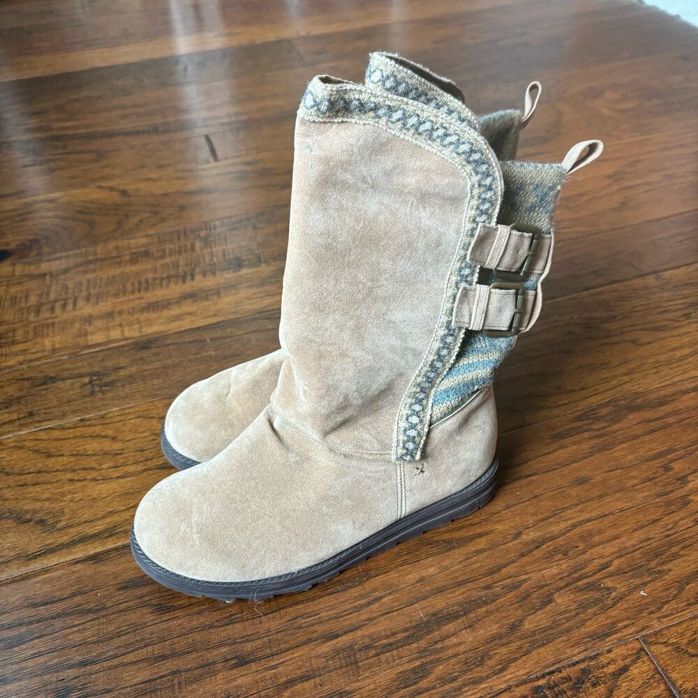 MUK LUKS Kids Kathleen Camel Calf Boots Sz 6